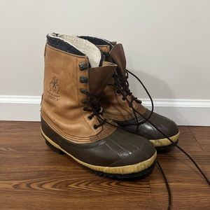 Vintage Sorel Kaufman Outfitter Brown Winter Snow Boots Size 9 US